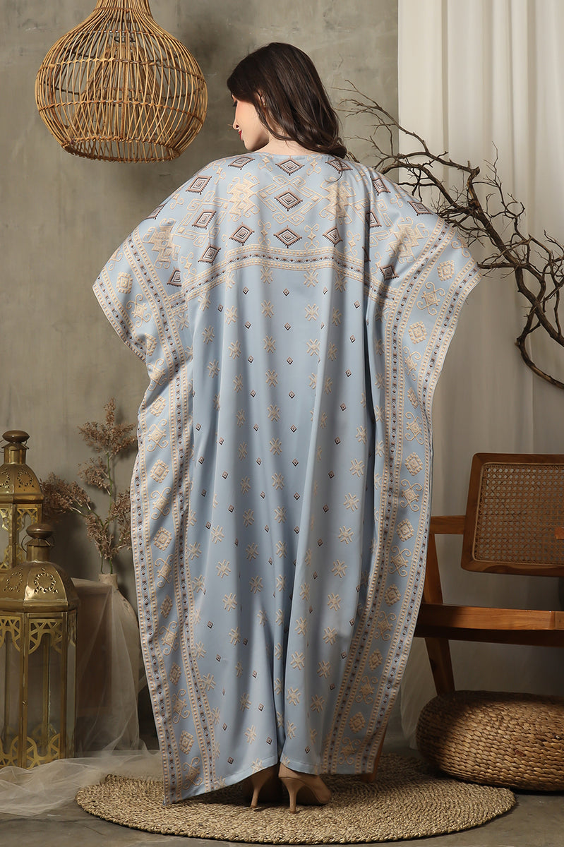 Chai Latte Ikat Short Kaftan