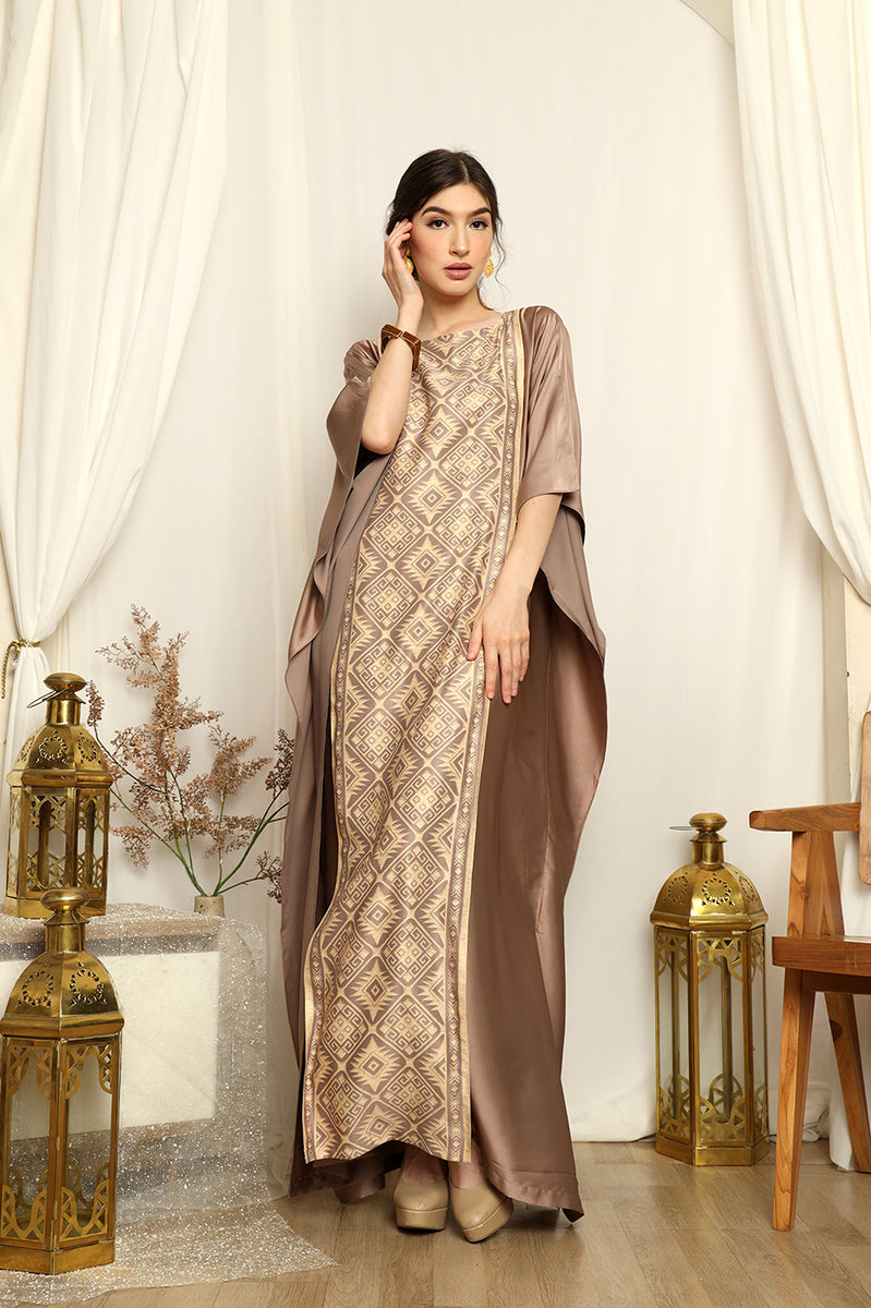 Bronze Batik Long Sleeve Kaftan