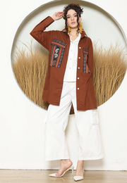 Terracota Ikat Pocket Oversized Tunic
