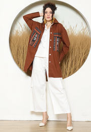 Terracota Ikat Pocket Oversized Tunic