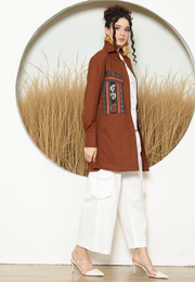 Terracota Ikat Pocket Oversized Tunic