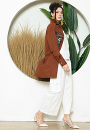 Terracota Ikat Pocket Oversized Tunic