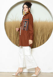 Terracota Ikat Pocket Oversized Tunic
