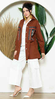 Terracota Ikat Pocket Oversized Tunic