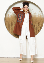 Terracota Ikat Pocket Oversized Tunic