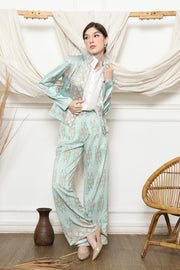 Mint Songket Jacket Set