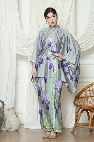 Purple Orchid Tunic Belt Sarong Set