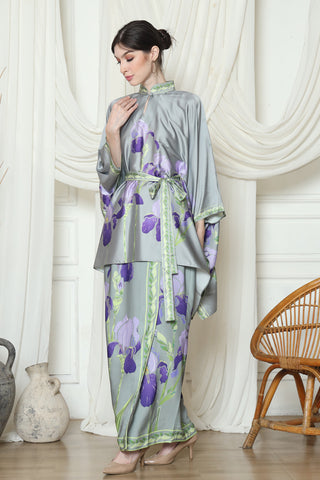Purple Orchid Tunic Belt Sarong Set