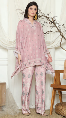 Pink Blush Ikat Sumba V-neck Pants Set