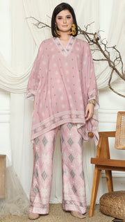 Pink Blush Ikat Sumba V-neck Pants Set