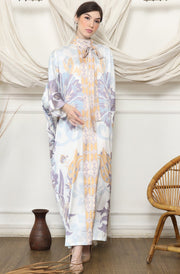 White Tropical HC Long Kaftan