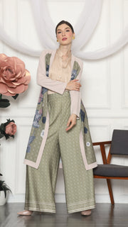 ARMY MONOGRAM FLORAL CARDIGAN AND PANTS SET