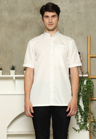 White Short Man Shirt