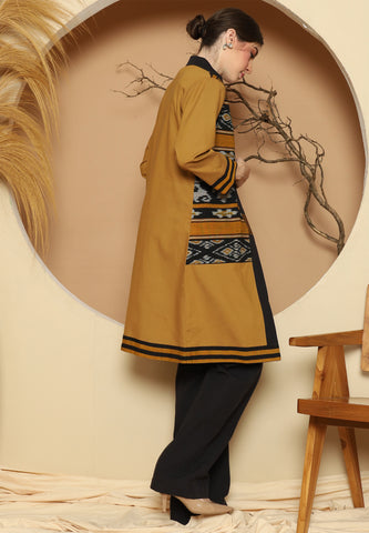 Mustard Kanzi Ikat Outer