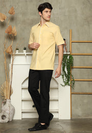 Yellow Exclusive Short Man Shirt