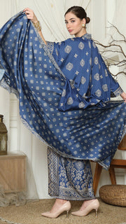 Blue Gold Kutubaru Bali Sarong Set