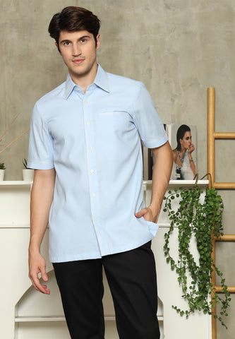 Light Blue Short Man Shirt