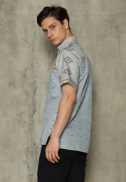 Light Blue Sumba Man Shirt