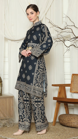 Black Gold Tunic Bali Pants Set