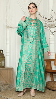 GREEN GOLD  OUTER DRESS SET