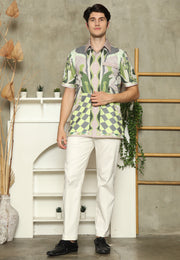 Olive Exclusive Abstract Man Shirt