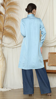 BLUE PLAIN TUNIC SHIRT