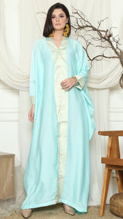 Aqua Plain Tapis Kebaya Kaftan