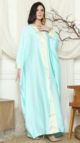 Aqua Plain Tapis Kebaya Kaftan