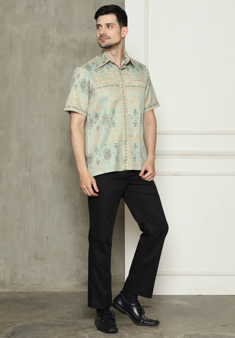 Mint Songket Man Shirt