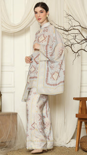 Light Grey Ikat Gold HC Pant Set