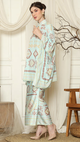 Aqua Ikat Gold HC Sarung Set