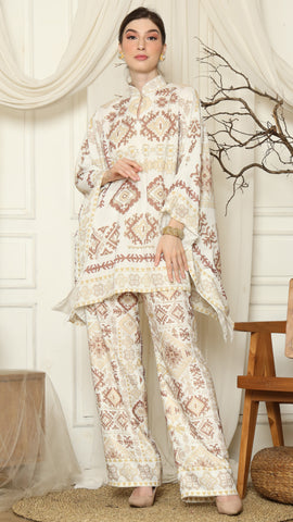 White Ikat Gold HC Pants Set