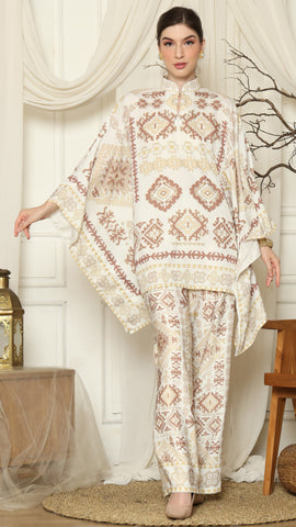 White Ikat Gold HC Pants Set