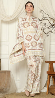 White Ikat Gold HC Pants Set