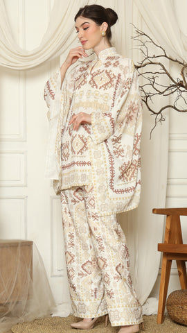 White Ikat Gold HC Pants Set