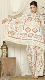 White Ikat Gold HC Pants Set