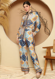 Blue Antique Pant Set