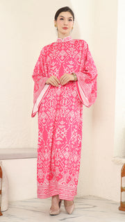 Pink Songket Long Dress