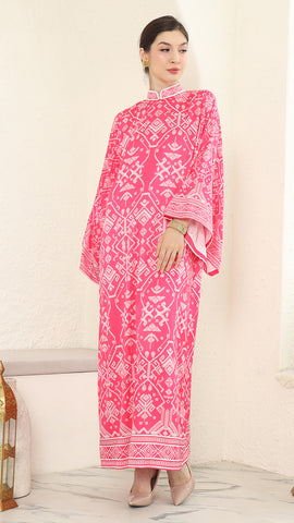 Pink Songket Long Dress