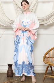 White Sea Shell Long Kaftan 2in1