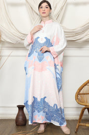 White Sea Shell Long Kaftan 2in1