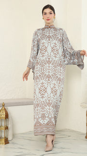 Mint Brown Songket Dress