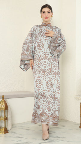 Mint Brown Songket Dress