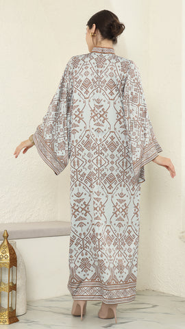 Mint Brown Songket Dress