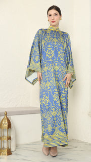 Blue Lime Songket Dress