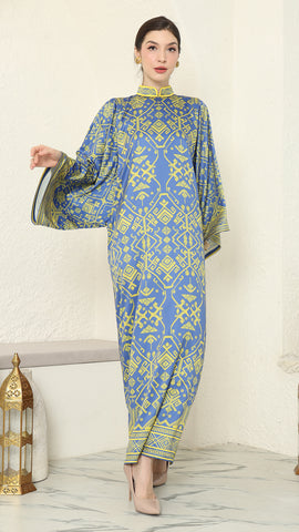 Blue Lime Songket Dress