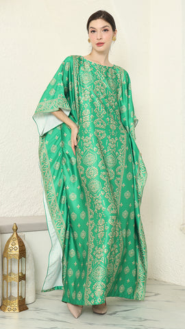 Green Gold Bali Short Kaftan