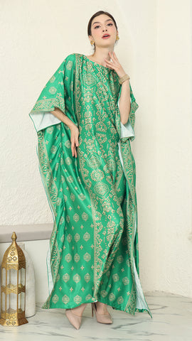 Green Gold Bali Short Kaftan