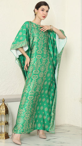 Green Gold Bali Short Kaftan