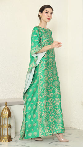 Green Gold Bali Short Kaftan